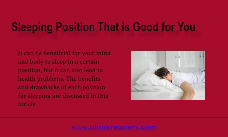 Sleeping Position That is Good for You