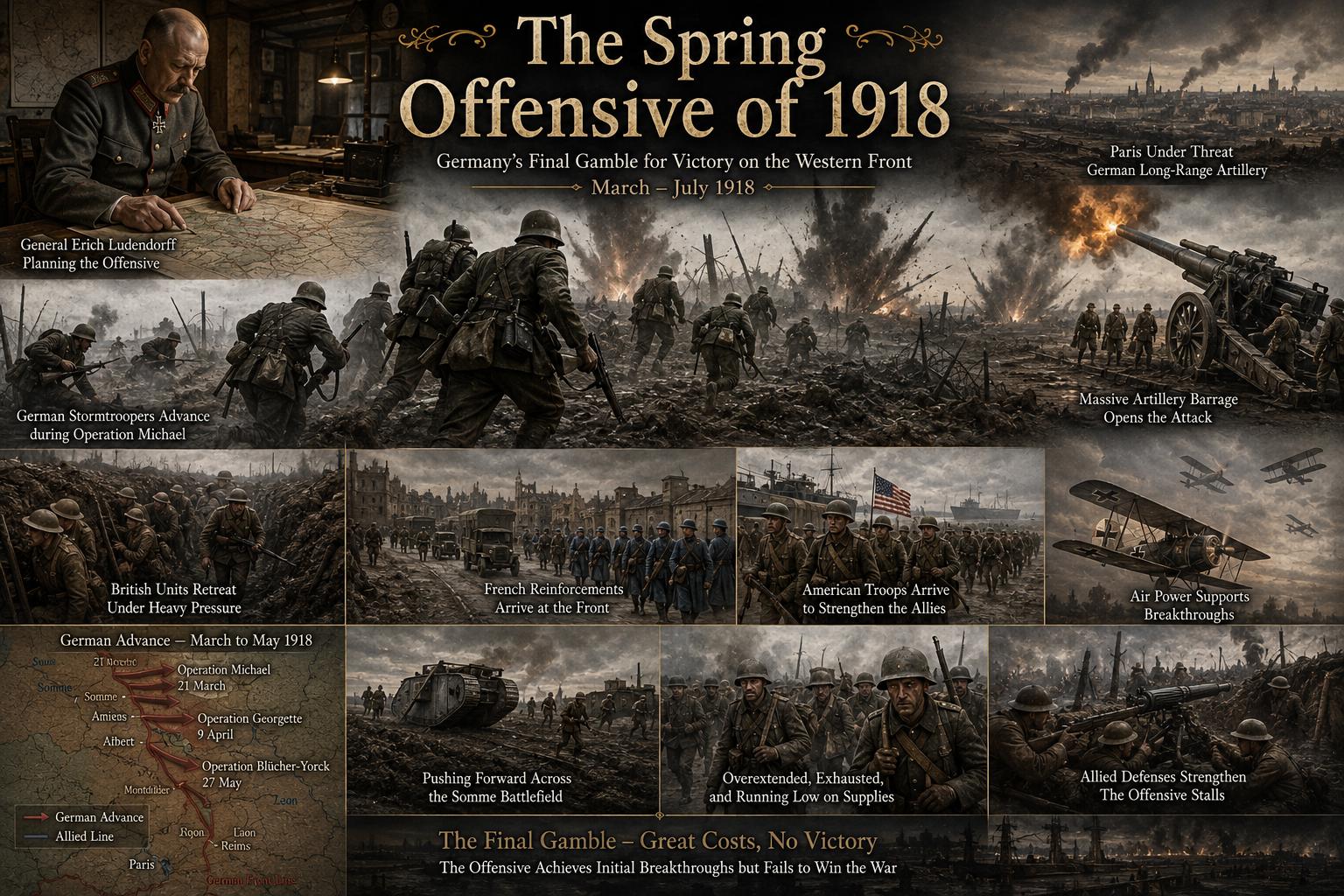 The Spring Offensive of 1918: Germany's Final Gamble to Win World War I