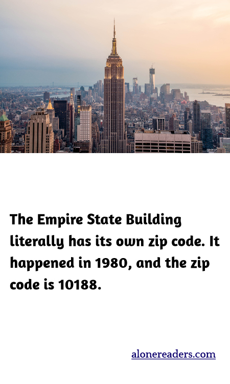 The Empire State Building literally has its own zip code. It happened in 1980, and the zip code is 10188.