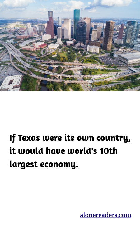 If Texas were its own country, it would have world's 10th largest economy.
