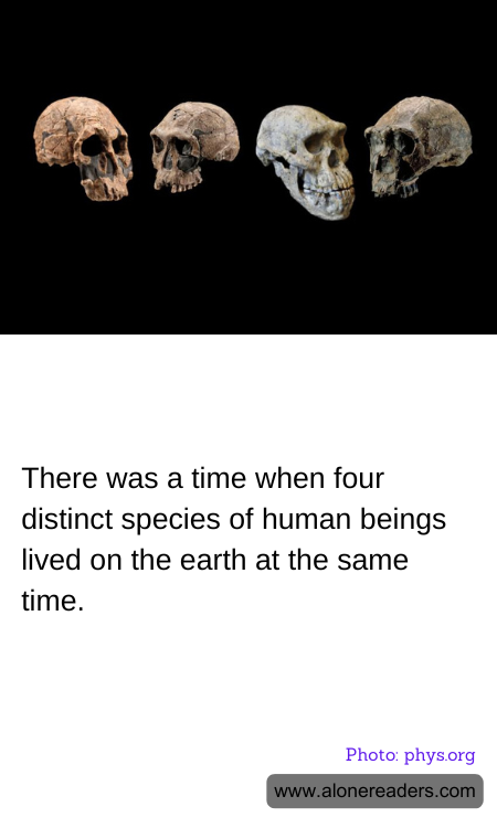 There was a time when four distinct species of human beings lived on the earth at the same time.