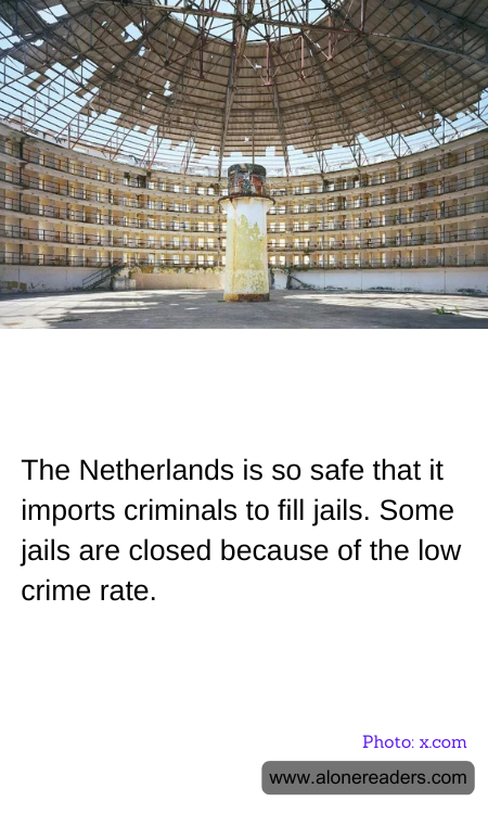 The Netherlands is so safe that it imports criminals to fill jails. Some jails are closed because of the low crime rate.