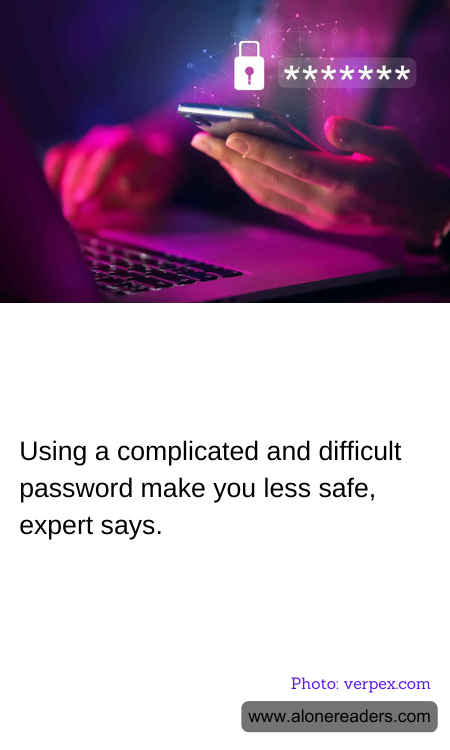 Using a complicated and difficult password make you less safe, expert says.
