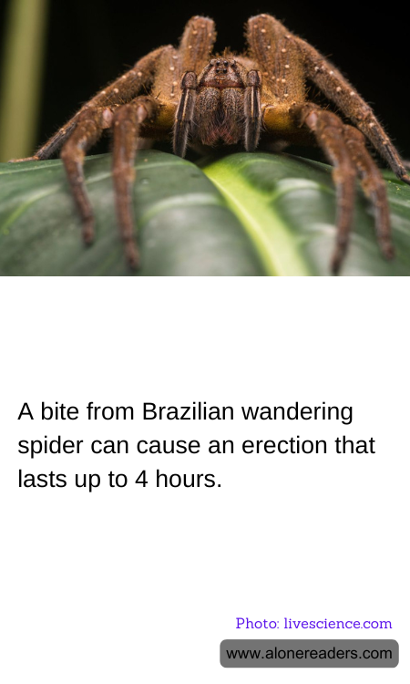 A bite from Brazilian wandering spider can cause an erection that lasts up to 4 hours.