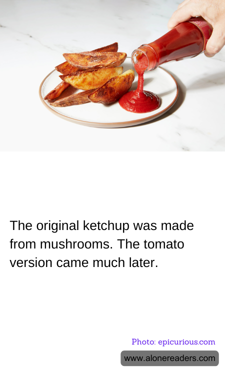 The original ketchup was made from mushrooms. The tomato version came much later.