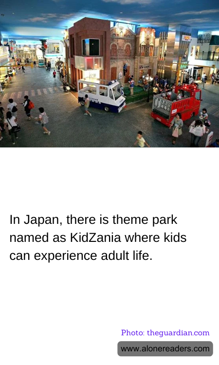 In Japan, there is theme park named as KidZania where kids can experience adult life.