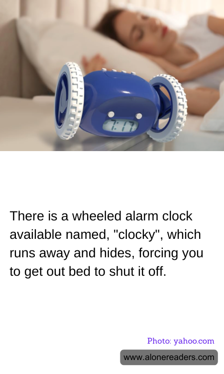 There is a wheeled alarm clock available named, "clocky", which runs away and hides, forcing you to get out bed to shut it off.