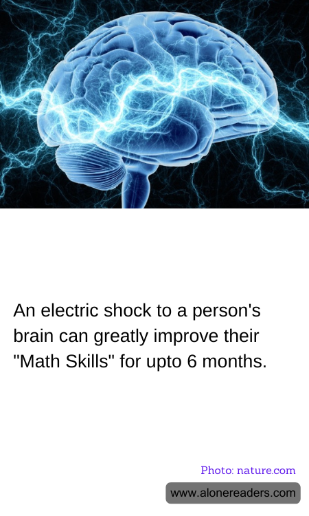 An electric shock to a person's brain can greatly improve their "Math Skills" for upto 6 months.