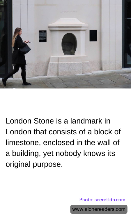 London Stone is a landmark in London that consists of a block of limestone, enclosed in the wall of a building, yet nobody knows its original purpose.