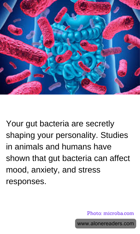 Your gut bacteria are secretly shaping your personality. Studies in animals and humans have shown that gut bacteria can affect mood, anxiety, and stress responses.