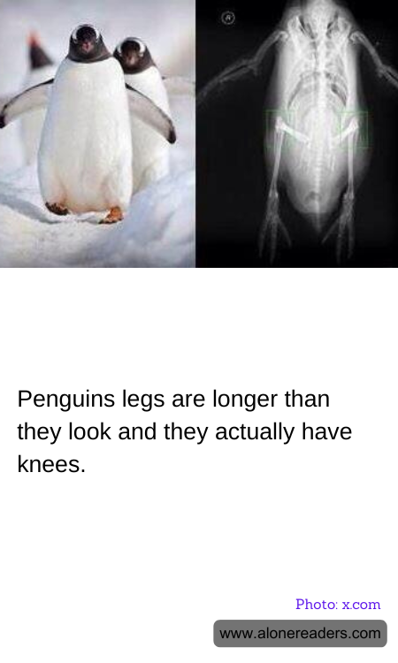 Penguins legs are longer than they look and they actually have knees.
