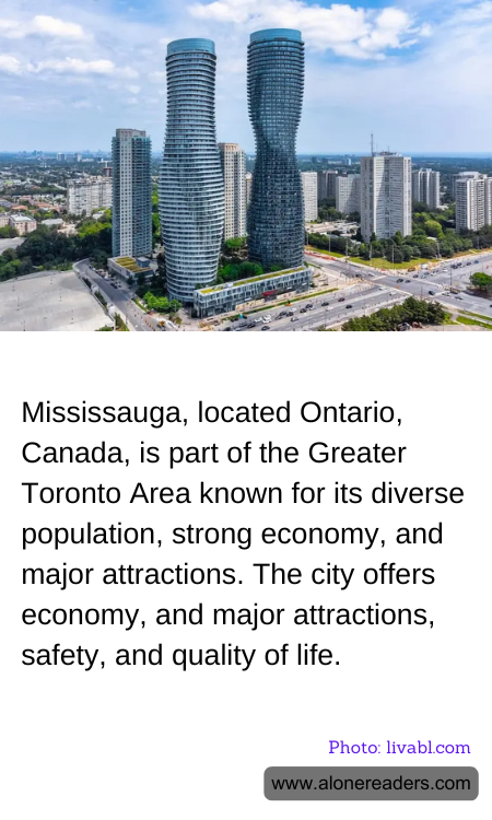 Mississauga, located Ontario, Canada, is part of the Greater Toronto Area known for its diverse population, strong economy, and major attractions. The city offers economy, and major attractions, safety, and quality of life.