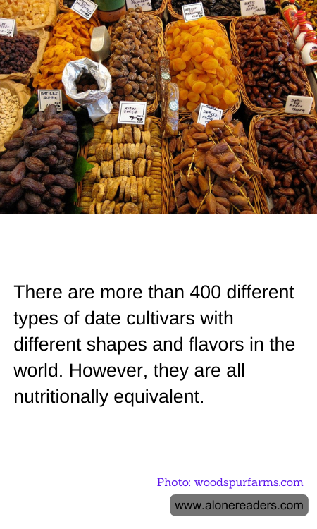 There are more than 400 different types of date cultivars with different shapes and flavors in the world. However, they are all nutritionally equivalent.