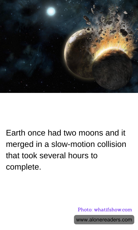 Earth once had two moons and it merged in a slow-motion collision that took several hours to complete.