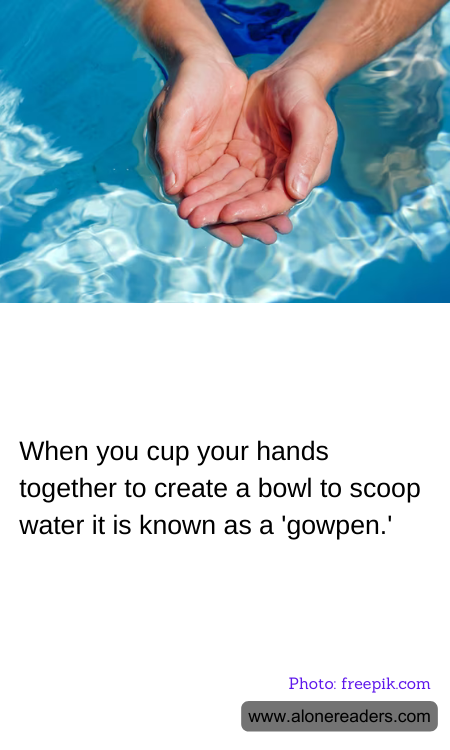 When you cup your hands together to create a bowl to scoop water it is known as a 'gowpen.'