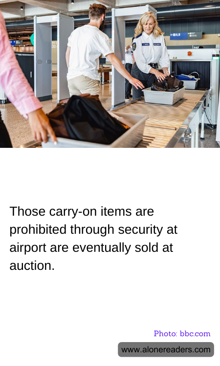 Those carry-on items are prohibited through security at airport are eventually sold at auction.