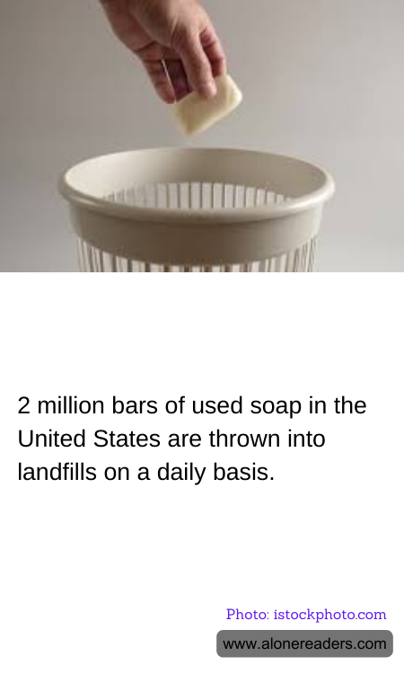 2 million bars of used soap in the United States are thrown into landfills on a daily basis.