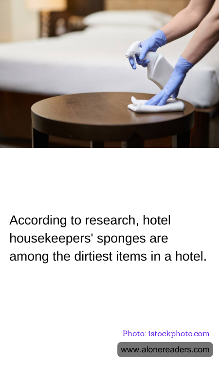 According to research, hotel housekeepers' sponges are among the dirtiest items in a hotel.