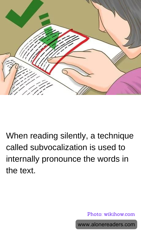 When reading silently, a technique called subvocalization is used to internally pronounce the words in the text.