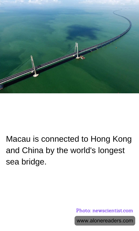 Macau is connected to Hong Kong and China by the world's longest sea bridge.