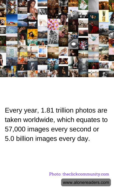 Every year, 1.81 trillion photos are taken worldwide, which equates to 57,000 images every second or 5.0 billion images every day.
