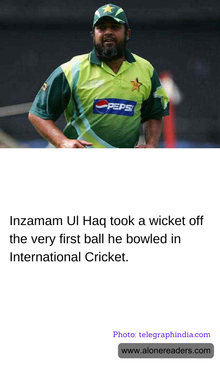 Inzamam Ul Haq took a wicket off the very first ball he bowled in International Cricket.