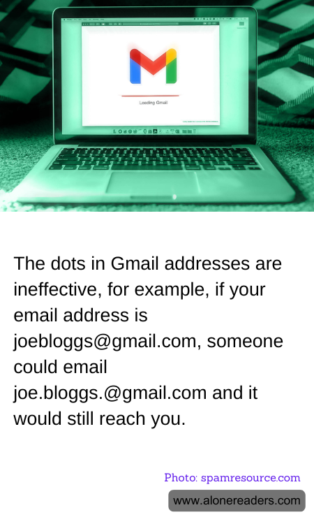 The dots in Gmail addresses are ineffective, for example, if your email address is joebloggs@gmail.com, someone could email joe.bloggs.@gmail.com and it would still reach you.