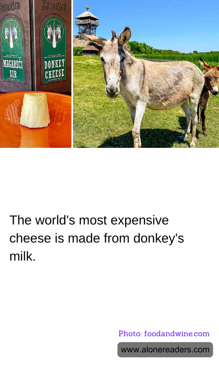 The world's most expensive cheese is made from donkey's milk.