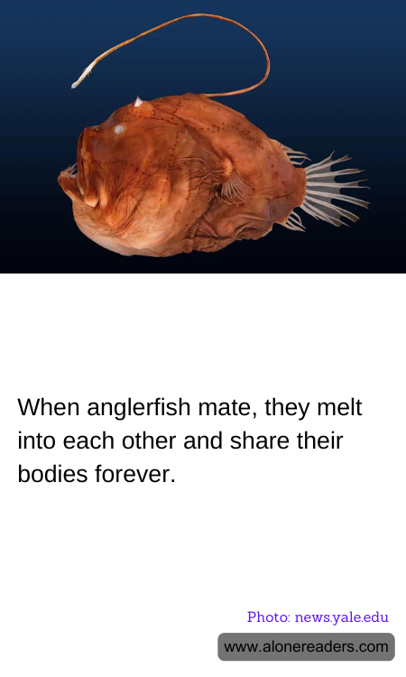 When anglerfish mate, they melt into each other and share their bodies forever.