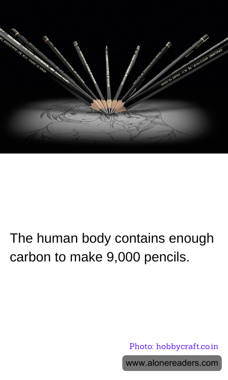The human body contains enough carbon to make 9,000 pencils.