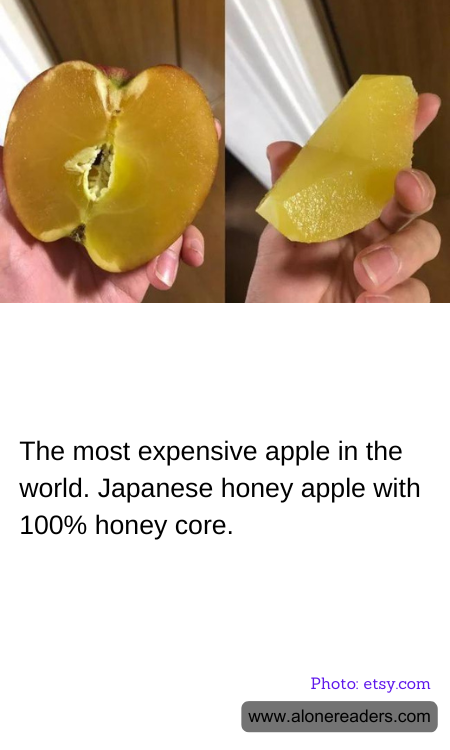 The most expensive apple in the world. Japanese honey apple with 100% honey core.