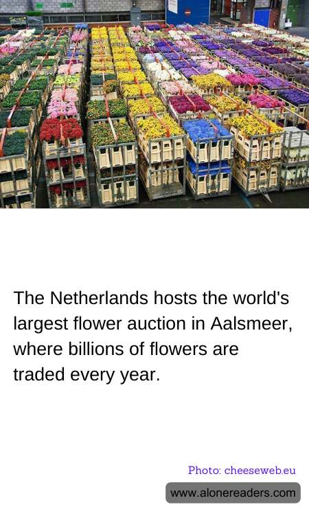 The Netherlands hosts the world's largest flower auction in Aalsmeer, where billions of flowers are traded every year.