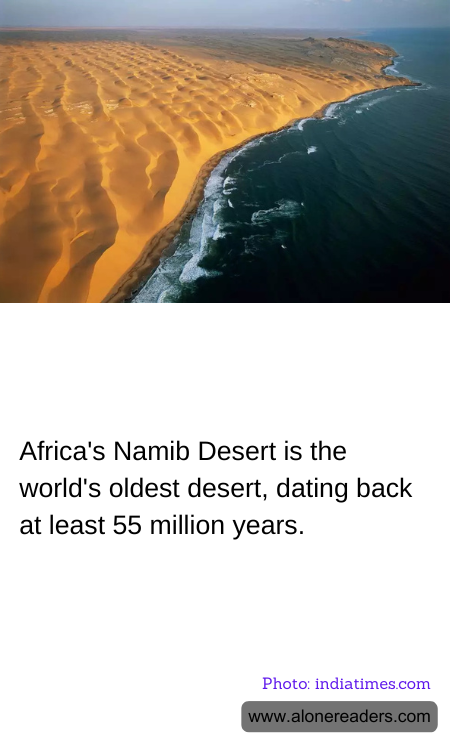 Africa's Namib Desert is the world's oldest desert, dating back at least 55 million years.