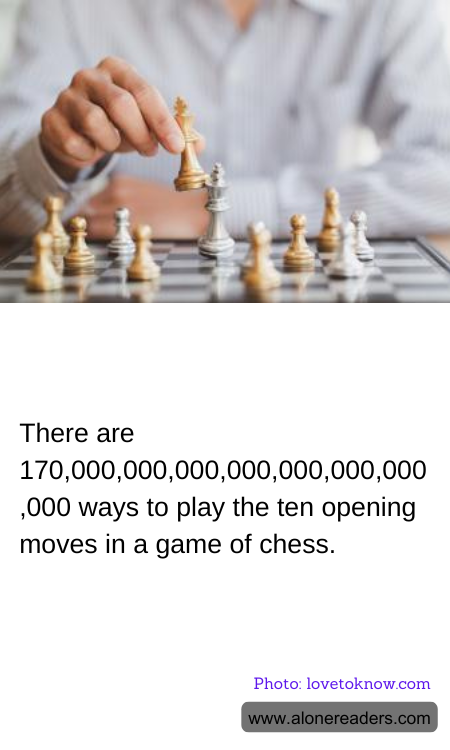 There are 170,000,000,000,000,000,000,000,000 ways to play the ten opening moves in a game of chess.
