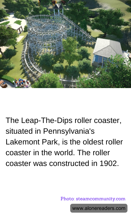 The Leap-The-Dips roller coaster, situated in Pennsylvania's Lakemont Park, is the oldest roller coaster in the world. The roller coaster was constructed in 1902.