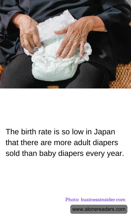 The birth rate is so low in Japan that there are more adult diapers sold than baby diapers every year.