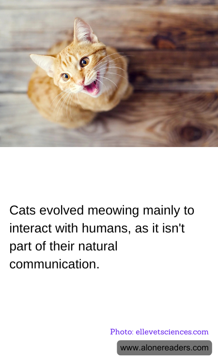 Cats evolved meowing mainly to interact with humans, as it isn't part of their natural communication.