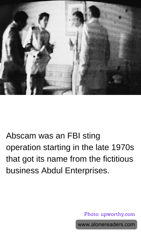Abscam was an FBI sting operation starting in the late 1970s that got its name from the fictitious business Abdul Enterprises.