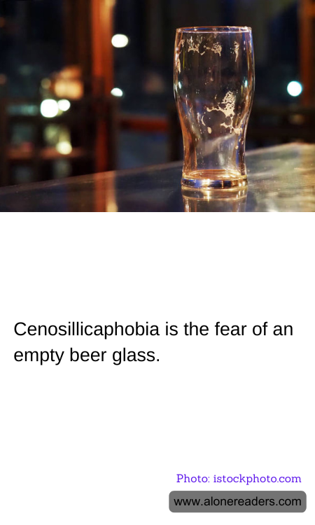 Cenosillicaphobia is the fear of an empty beer glass.