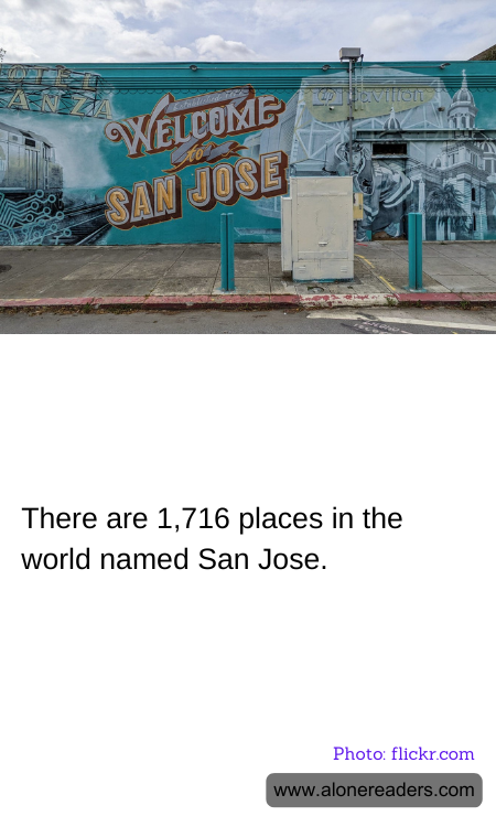 There are 1,716 places in the world named San Jose.