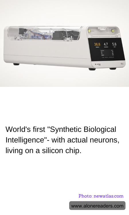 World's first "Synthetic Biological Intelligence"- with actual neurons, living on a silicon chip.