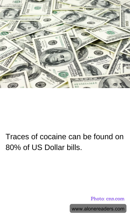 Traces of cocaine can be found on 80% of US Dollar bills.