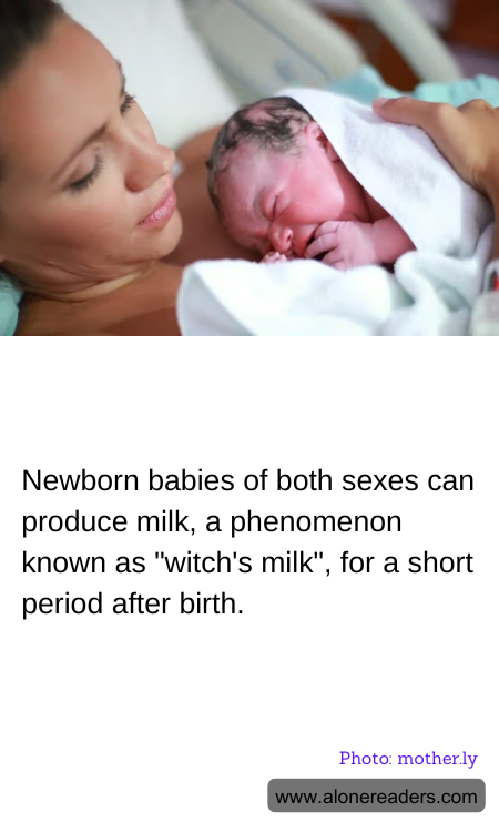 Newborn babies of both sexes can produce milk, a phenomenon known as "witch's milk", for a short period after birth.