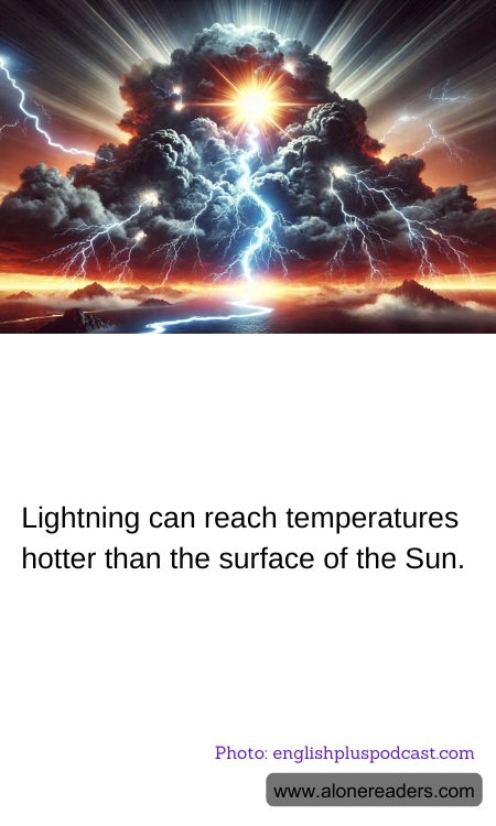 Lightning can reach temperatures hotter than the surface of the Sun.