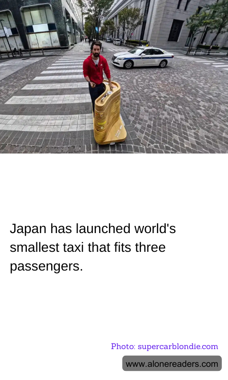 Japan has launched world's smallest taxi that fits three passengers.