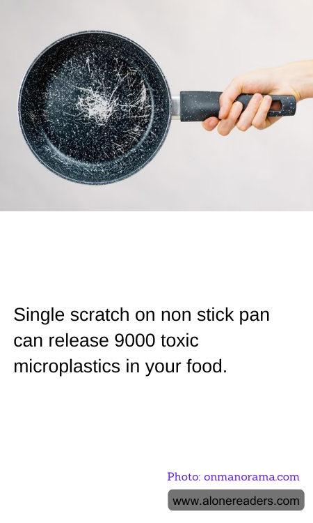 Single scratch on non stick pan can release 9000 toxic microplastics in your food.