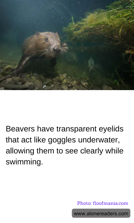 Beavers have transparent eyelids that act like goggles underwater, allowing them to see clearly while swimming.