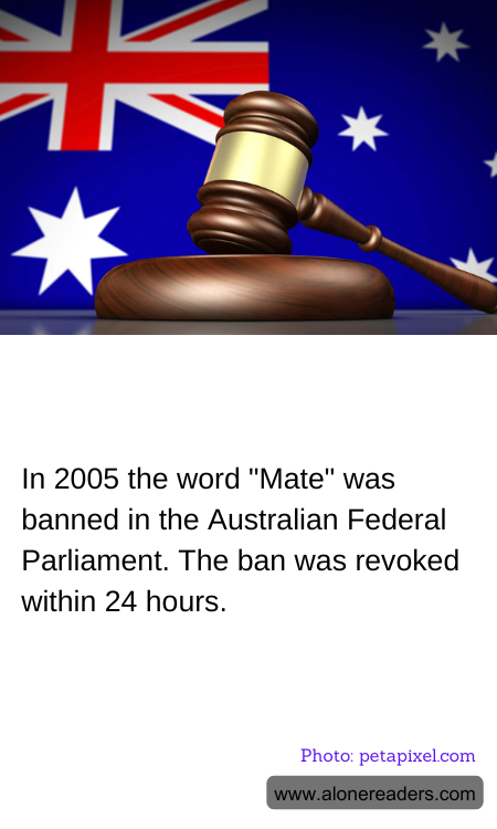 In 2005 the word "Mate" was banned in the Australian Federal Parliament. The ban was revoked within 24 hours.