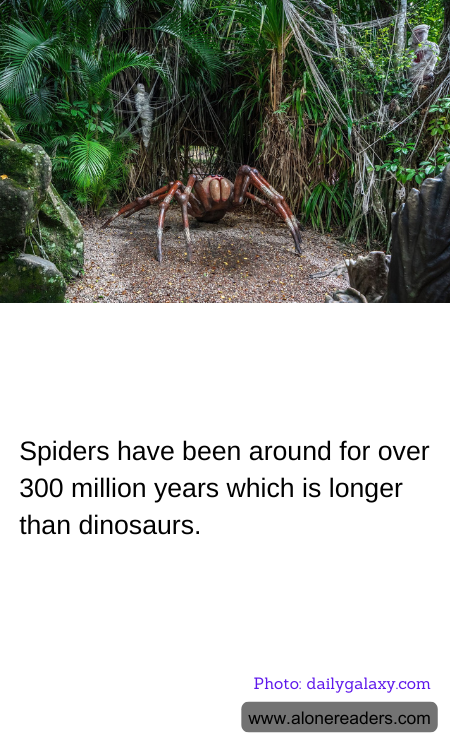 Spiders have been around for over 300 million years which is longer than dinosaurs.