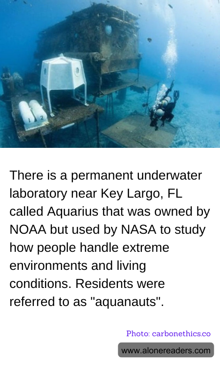 There is a permanent underwater laboratory near Key Largo, FL called Aquarius that was owned by NOAA but used by NASA to study how people handle extreme environments and living conditions. Residents were referred to as "aquanauts".